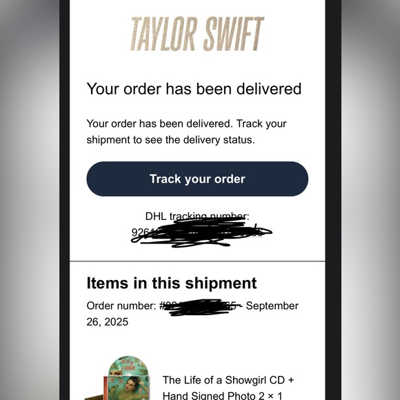 The Life of a Showgirl CD + Hand Signed Photo 2 × 1 - Picture 2 of 2